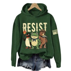 Bear Frog Penguin Portland Frog Resist Hoodie 1 Bear Frog Penguin Portland Frog Resist Hoodie1