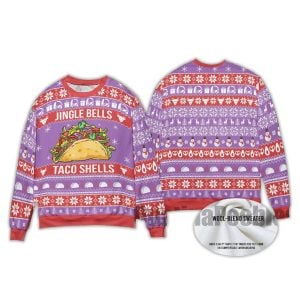 2025 Jingle Bells Taco Shells Ugly Christmas Sweater