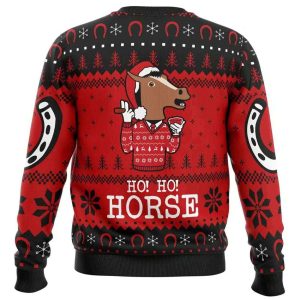 2025 Ho Ho Horse Bojack Horseman Ugly Christmas Sweater 1 Ho Ho Horse Bojack Horseman Ugly Christmas Sweater1