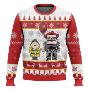 Pennywise But It Is Up Ugly Christmas Sweater