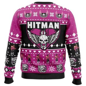 2025 The Hitman Bret Hart Wrestler Ugly Christmas Sweater 1 The Hitman Bret Hart Wrestler Ugly Christmas Sweater1