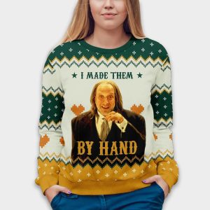 Hanson Scary Movie I Made Them By Hand Ugly Christmas Sweater2