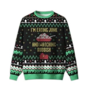 2025 I’m Eating Junk and Watching Rubbish Ugly Christmas Sweater