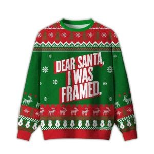 2025 Dear Santa I Was Framed Ugly Christmas Sweater