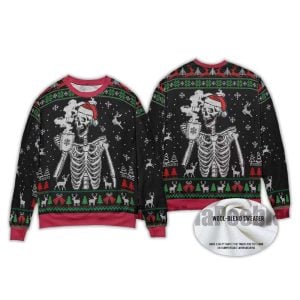 2025 Christmas Skull Ugly Christmas Sweater