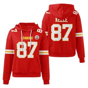 Chiefs Travis Kelce 87 Waffle Hoodie