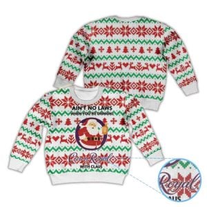 Fair Isle Santa Crown Royal Ugly Christmas Sweater1