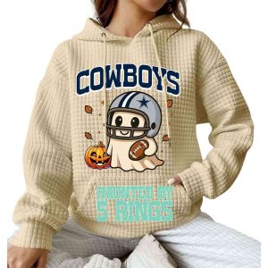 2025 Cowboys Haunted By 5 Rings Waffle Hoodie2
