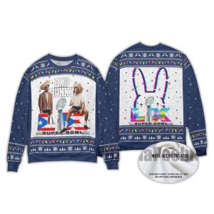 2025 Bad Bunny Bowl 2026 Halftime Show Ugly Christmas Sweater 3 Bad Bunny Bowl 2026 Halftime Show Ugly Christmas Sweater3