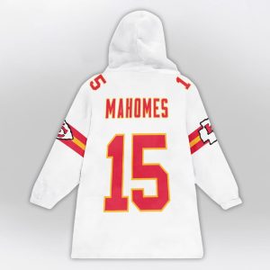 Captain Patrick Mahomes 15 Chiefs Signature Blanket Hoodie2
