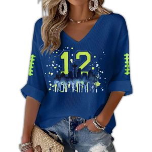 Seahawks 12th Man Waffle Long Sleeve T Shirt