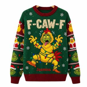 Grnch F Caw F Chicken Christmas Ugly Sweater