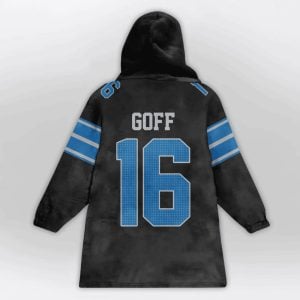 Goff 16 4th Down And Fck It Go Lions Blanket Hoodie2