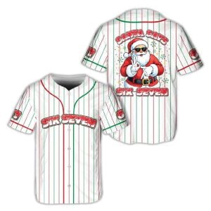 Santa Says Six Seven Christmas Baseball Jersey1