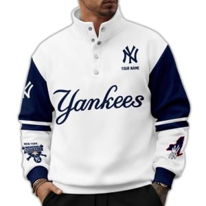 Personalized Yankees Western Style Sweater With Buckles