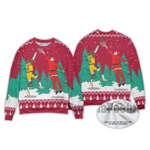 2025 Santa Dunking Lebron James Ugly Christmas Sweater 2 Santa Dunking Lebron James Ugly Christmas Sweater2