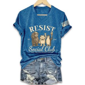 Bear Frog Penguin Portland Frog Resist Social Club Only You Can Prevent Fascism Shirt4