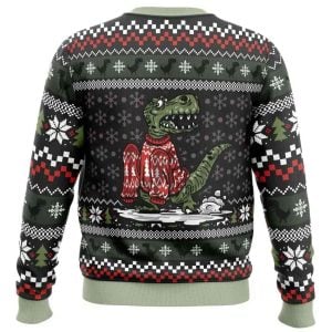 Wrong Size Dinosaurs Ugly Christmas Sweater1