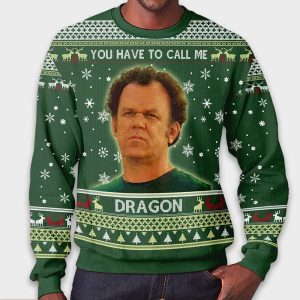 Dale Doback You Have To Call Me Dragon Step Brothers Ugly Christmas Sweater1