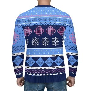 Blue Tiger Merry Christmas Ugly Sweater1