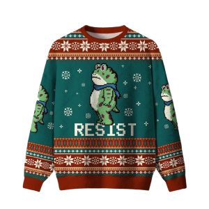 Portland Frog Resist Ugly Christmas Sweater