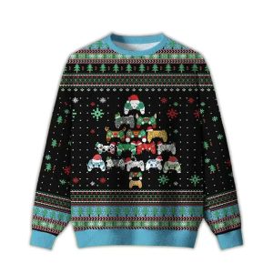 2025 Gamepad Christmas Tree Ugly Christmas Sweater