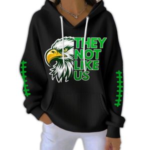 Eagles They Not Like Us Fly Pit Striper Hoodie1