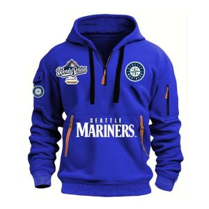 2025 Mariners World Series Hoodie Half Zipper2