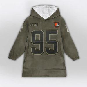 Myles Garrett 95 Browns Salute to Service Blanket Hoodie 1 Myles Garrett 95 Browns Salute to Service Blanket Hoodie1