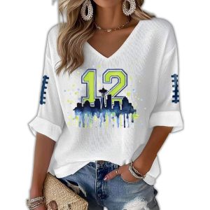 Seahawks 12th Man Waffle Long Sleeve T Shirt3