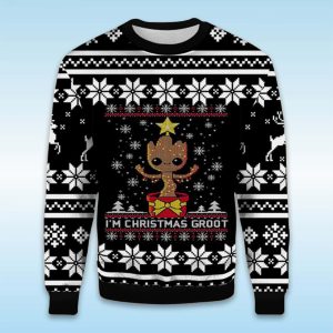Im Christmas Groot Marvel Ugly Christmas Sweater1