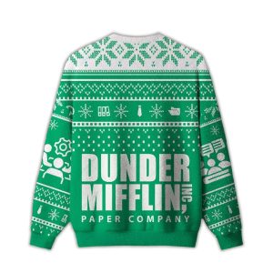 2025 Dunder Mifflin Holiday Spirit Ugly Christmas Sweater 1 Dunder Mifflin Holiday Spirit Ugly Christmas Sweater1