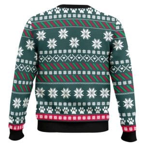 Bernese Mountain Dog Santa Printed Christmas Ugly Sweater1