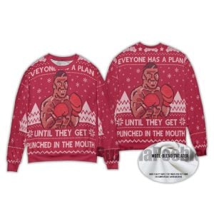Mike Tyson Everyone Has A Plan Until They Get Punched In The Mouth Ugly Christmas Sweater1