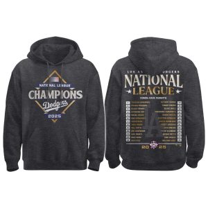 Dodgers National League Champions 2025 Hoodie Joggers Cap