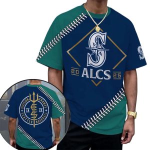 Mariners ALCS 2025 Champs Navy Aqua Shirt