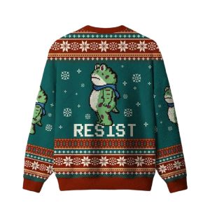 2025 Portland Frog Resist Ugly Christmas Sweater 1 Portland Frog Resist Ugly Christmas Sweater1
