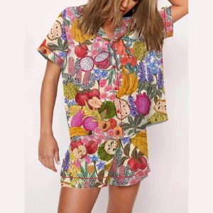 Fruit All The Colours Of The Rainbow Pajama Set2