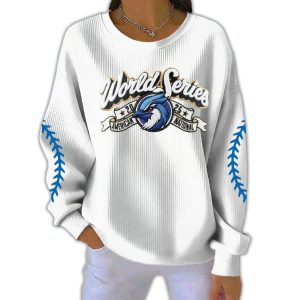 Blue Jays World Series American National 2025 Pit Striped Sweatshirt