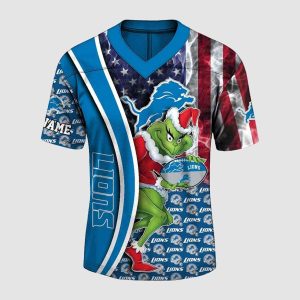 2025 Lions Merry Grinchmas American Flag Jersey1