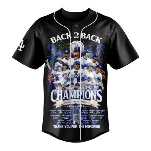 Dodgers Back 2 Back World Series Champions 2025 Jersey2