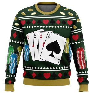 Ace Visconti Four Pips Dead by Daylight Ugly Christmas Sweater