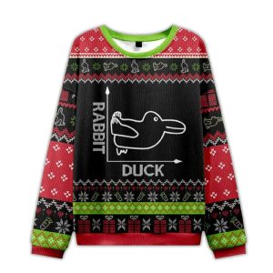 Rabbit or Duck Funny Ugly Christmas Sweater
