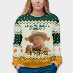 Buford T Justice Diablo Sandwich A Dr Pepper Ugly Christmas Sweater2