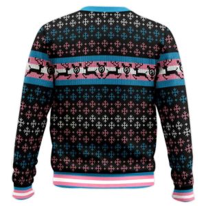 Transgender Pride Flag LGBT Support Ugly Christmas Sweater1