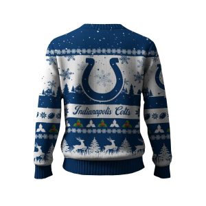 2025 Colts Reindeer Christmas Tree Pattern Ugly Sweater1