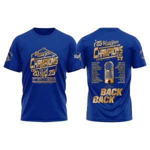2025 Dodgers World Series Champion Back To Back Shirt1