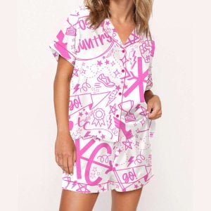 Cross Country Silky Satin Pajama Set