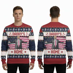 2025 Trump Daddys Home Ugly Christmas Sweater
