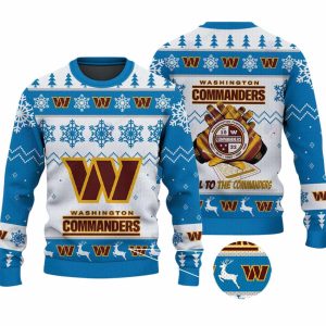 Hail To The Commanders Christmas Ugly Sweater 2 Hail To The Commanders Christmas Ugly Sweater2